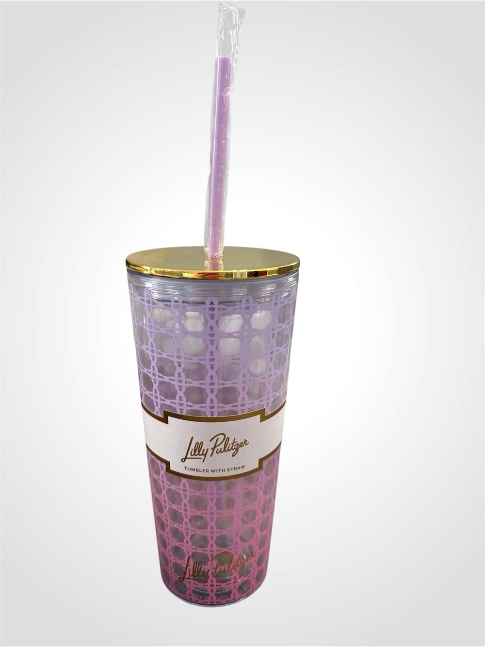Lilly Pulitzer Ombre Lattice Tumbler with Lid